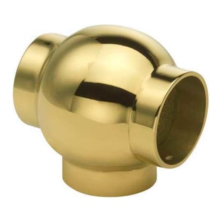 Lavi Industries Lavi Industries, Ball Tee, for 2" Tubing, Polished Brass 00-704/2